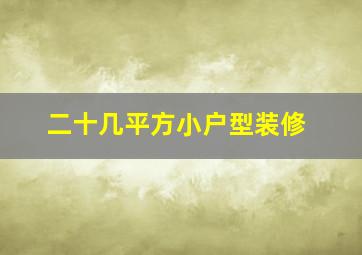 二十几平方小户型装修