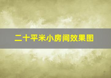 二十平米小房间效果图