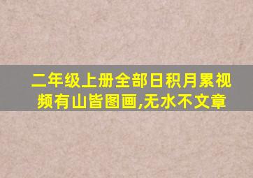 二年级上册全部日积月累视频有山皆图画,无水不文章