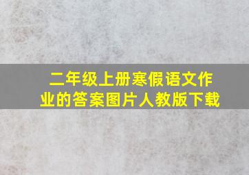 二年级上册寒假语文作业的答案图片人教版下载