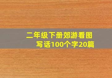 二年级下册郊游看图写话100个字20篇