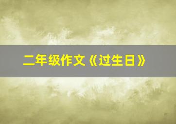 二年级作文《过生日》