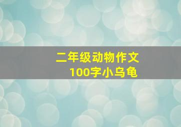 二年级动物作文100字小乌龟