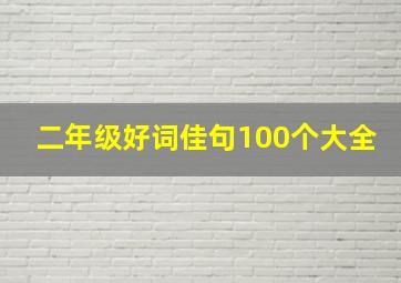 二年级好词佳句100个大全