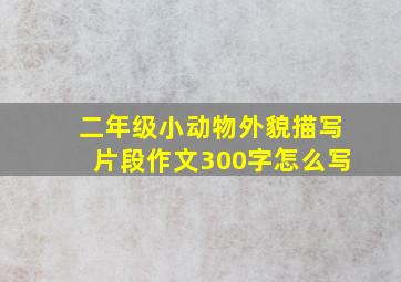 二年级小动物外貌描写片段作文300字怎么写