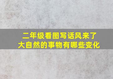 二年级看图写话风来了大自然的事物有哪些变化