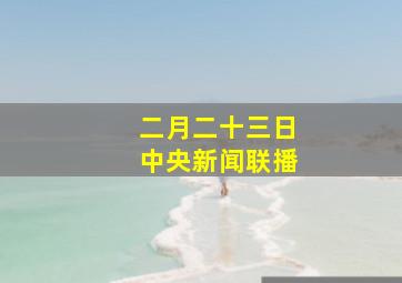 二月二十三日中央新闻联播