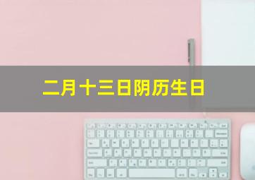 二月十三日阴历生日