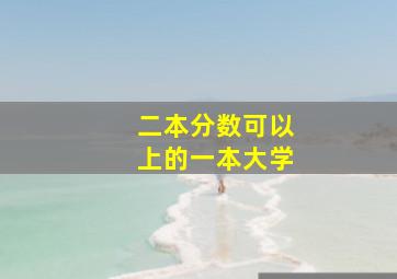 二本分数可以上的一本大学