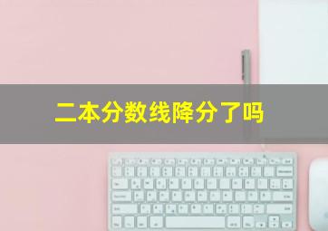 二本分数线降分了吗