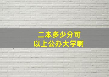 二本多少分可以上公办大学啊