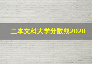 二本文科大学分数线2020