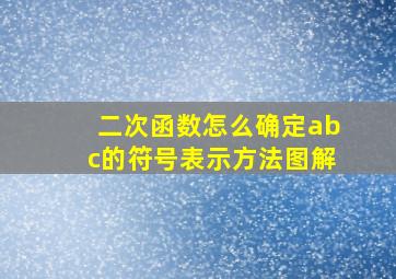 二次函数怎么确定abc的符号表示方法图解