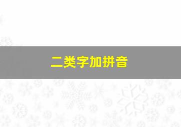 二类字加拼音