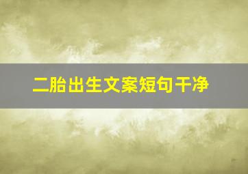 二胎出生文案短句干净