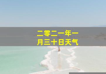 二零二一年一月三十日天气