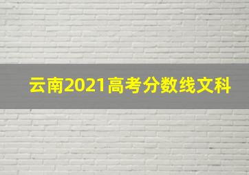 云南2021高考分数线文科