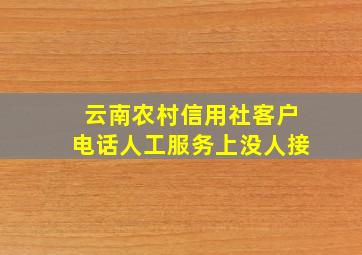 云南农村信用社客户电话人工服务上没人接