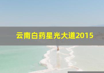 云南白药星光大道2015