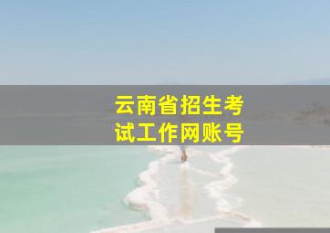 云南省招生考试工作网账号