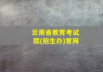 云南省教育考试院(招生办)官网