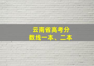 云南省高考分数线一本、二本