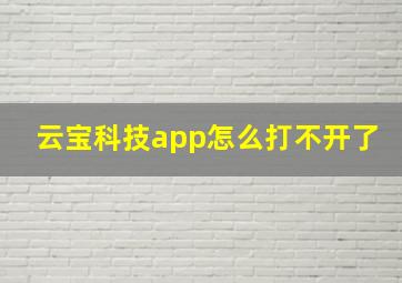 云宝科技app怎么打不开了