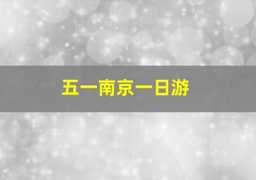 五一南京一日游