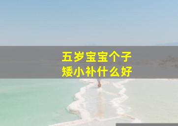 五岁宝宝个子矮小补什么好