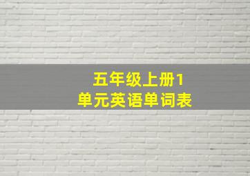 五年级上册1单元英语单词表