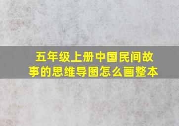 五年级上册中国民间故事的思维导图怎么画整本