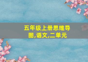 五年级上册思维导图,语文,二单元