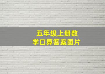 五年级上册数学口算答案图片