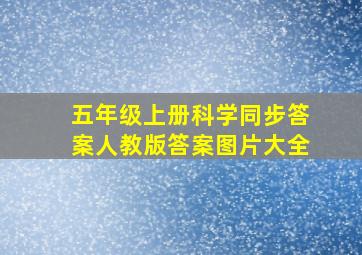 五年级上册科学同步答案人教版答案图片大全