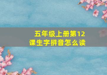 五年级上册第12课生字拼音怎么读