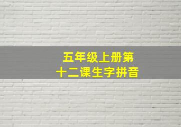 五年级上册第十二课生字拼音