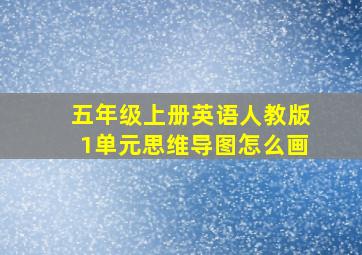 五年级上册英语人教版1单元思维导图怎么画