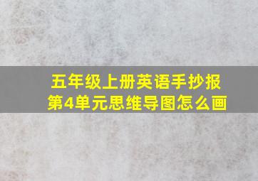 五年级上册英语手抄报第4单元思维导图怎么画