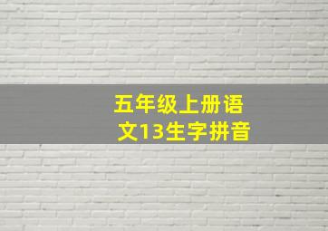 五年级上册语文13生字拼音