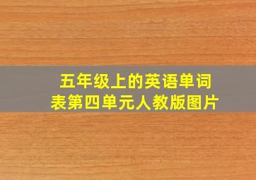 五年级上的英语单词表第四单元人教版图片