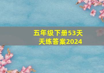 五年级下册53天天练答案2024