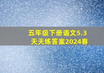 五年级下册语文5.3天天练答案2024春