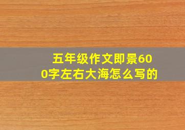 五年级作文即景600字左右大海怎么写的