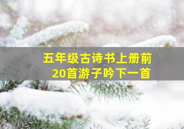 五年级古诗书上册前20首游子吟下一首