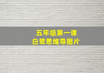 五年级第一课白鹭思维导图片