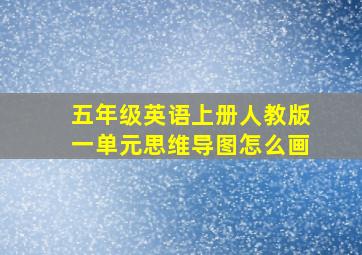 五年级英语上册人教版一单元思维导图怎么画