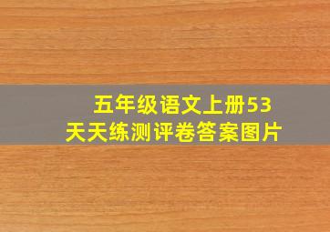 五年级语文上册53天天练测评卷答案图片