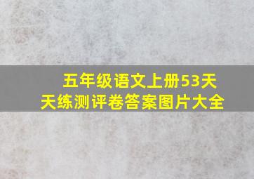 五年级语文上册53天天练测评卷答案图片大全