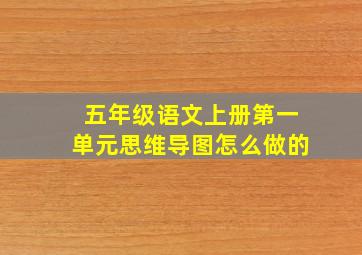 五年级语文上册第一单元思维导图怎么做的