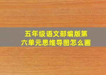 五年级语文部编版第六单元思维导图怎么画